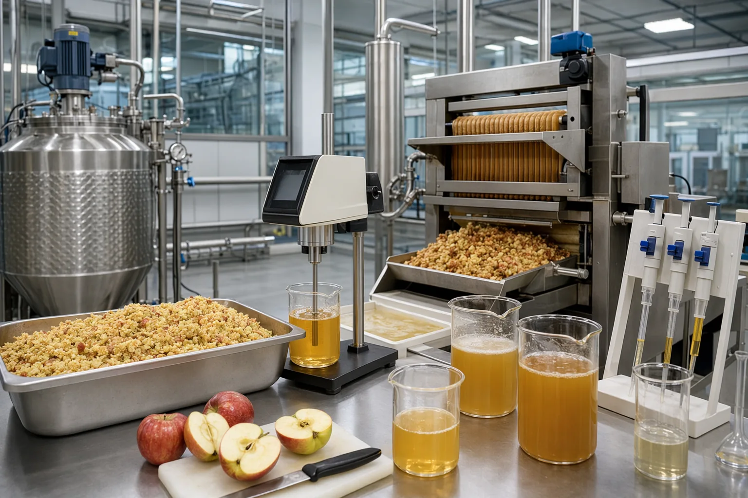 Pectinase Apple Juice Experiment Results for Industrial Extraction
